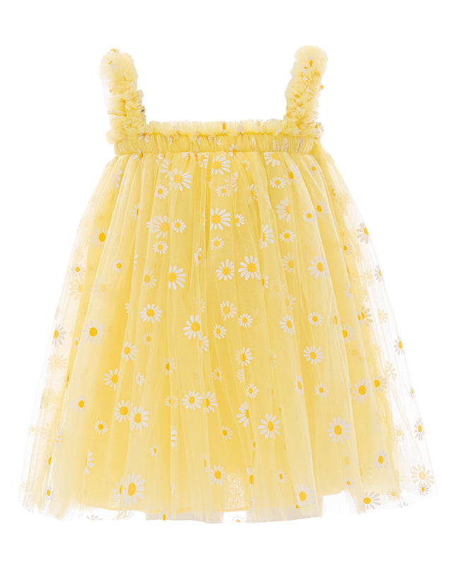 kids atelier mimi tutu Yellow Solenne Daisy Ruffle Dress