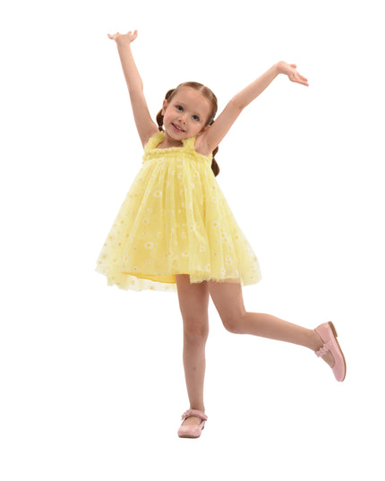 kids atelier mimi tutu Yellow Solenne Daisy Ruffle Dress