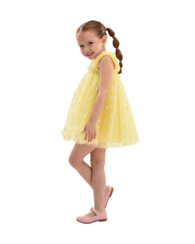 kids atelier mimi tutu Yellow Solenne Daisy Ruffle Dress