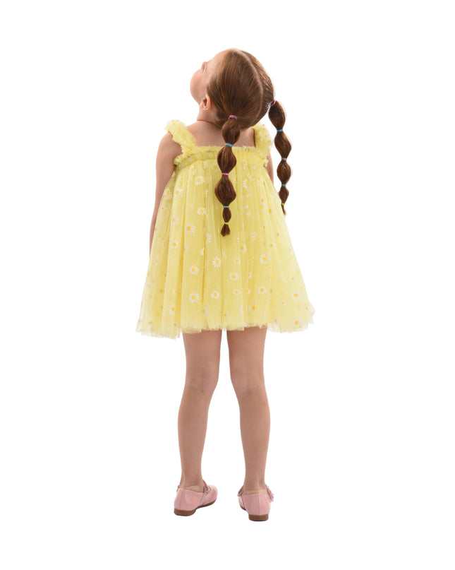 kids atelier mimi tutu Yellow Solenne Daisy Ruffle Dress