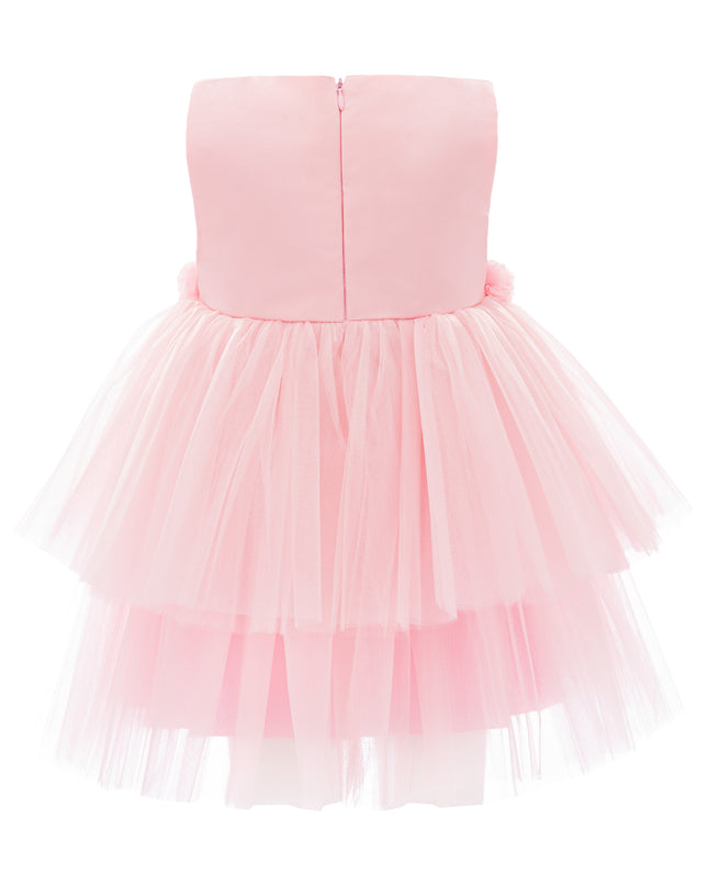 kids atelier mimi tutu Light Pink Amarielle Floral Waist Tulle Dress