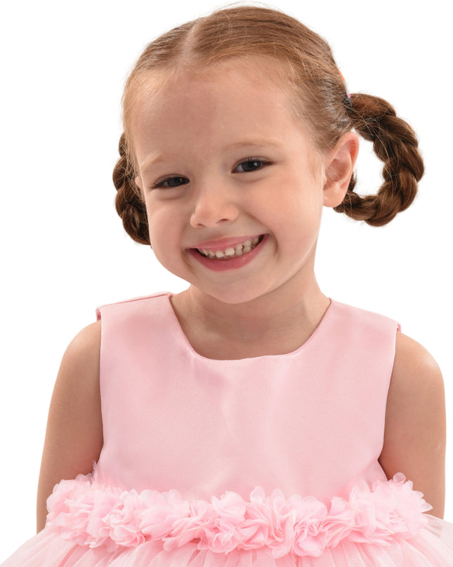 kids atelier mimi tutu Light Pink Amarielle Floral Waist Tulle Dress