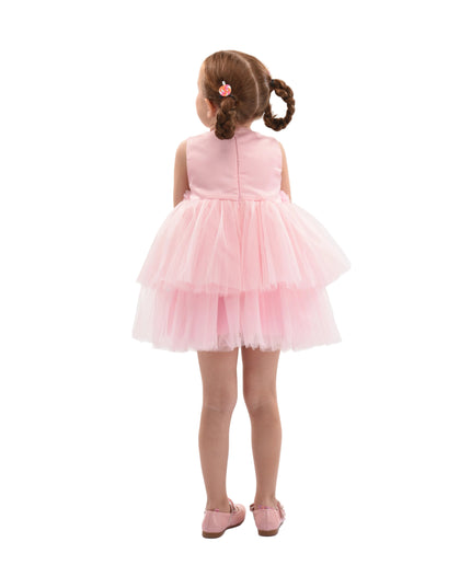 kids atelier mimi tutu Light Pink Amarielle Floral Waist Tulle Dress