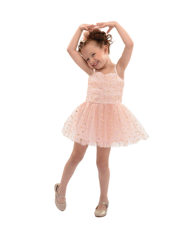 kids atelier mimi tutu Light Pink Marivelle Sequin Tulle Dress