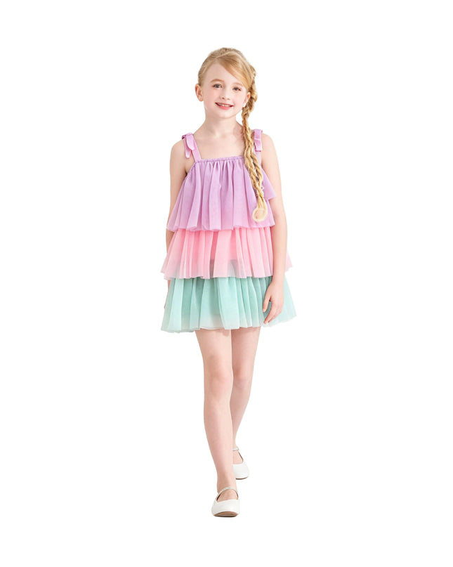 kids atelier mimi tutu Pink Vaelina Pastel Tier Dress