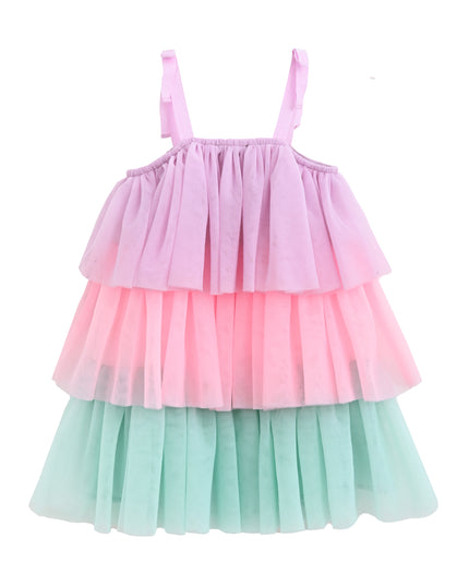 kids atelier mimi tutu Pink Vaelina Pastel Tier Dress