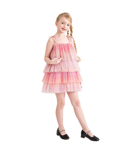 kids atelier mimi tutu Pink Lysette Glitter Tier Dress