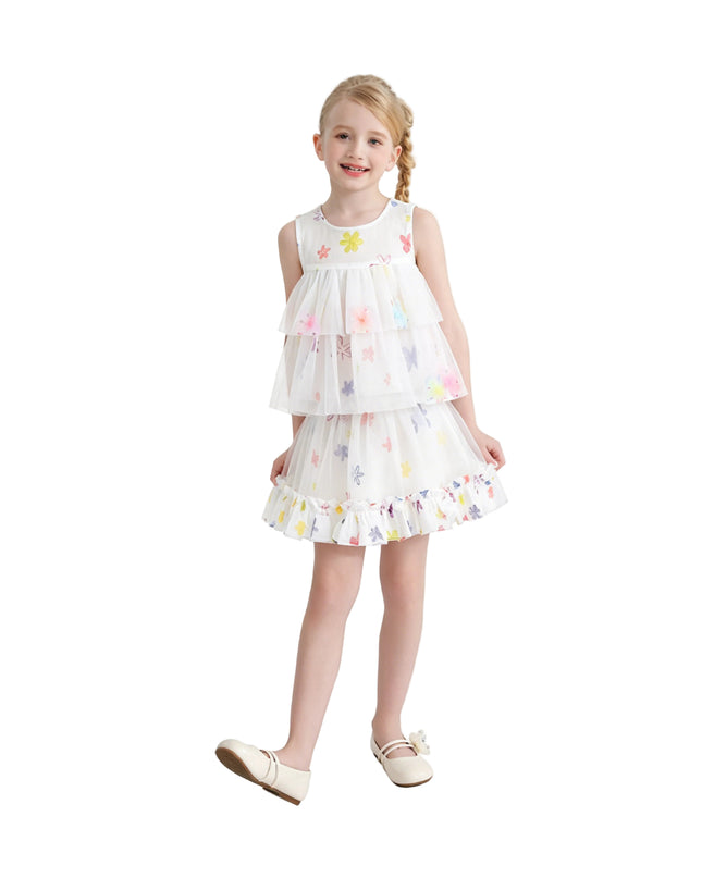 kids atelier mimi tutu White Aveloria Floral Ruffle Set