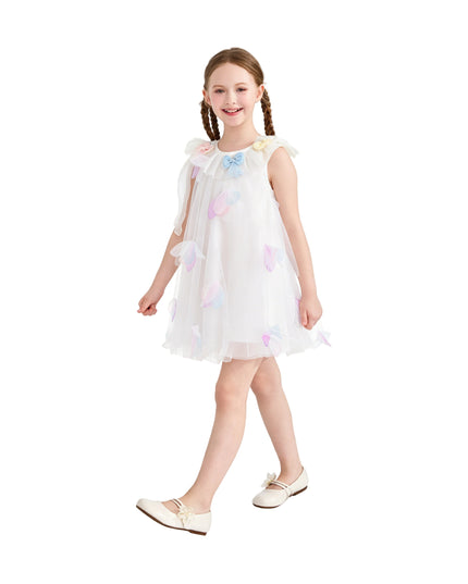 kids atelier mimi tutu White Pastel Seraphielle Petal Tulle Dress