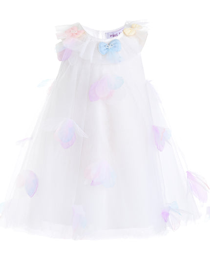 kids atelier mimi tutu White Pastel Seraphielle Petal Tulle Dress
