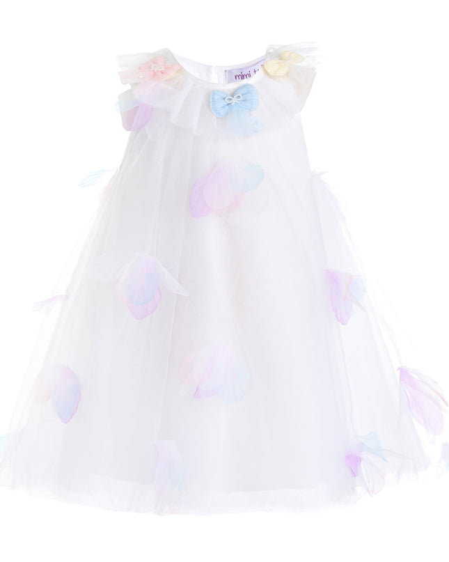 kids atelier mimi tutu White Pastel Seraphielle Petal Tulle Dress