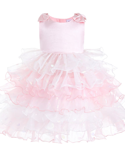 kids atelier mimi tutu Light Pink Sirin Ruffled Tulle Dress