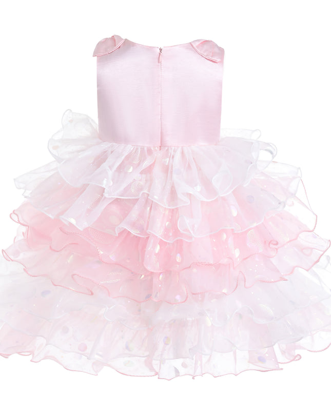 kids atelier mimi tutu Light Pink Sirin Ruffled Tulle Dress