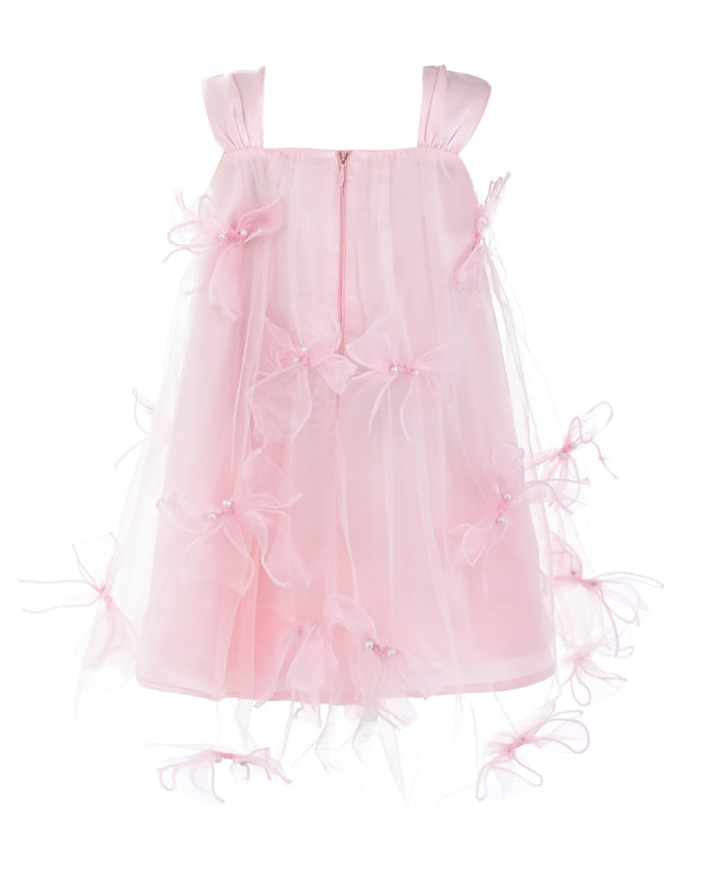 kids atelier mimi tutu Light Pink Manisa Bow‑Embellished Tulle Dress