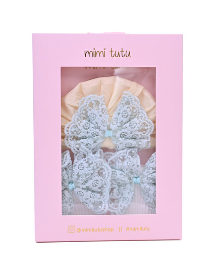 kids atelier mimi tutu Lace Bow Hat & Sock Gift Set