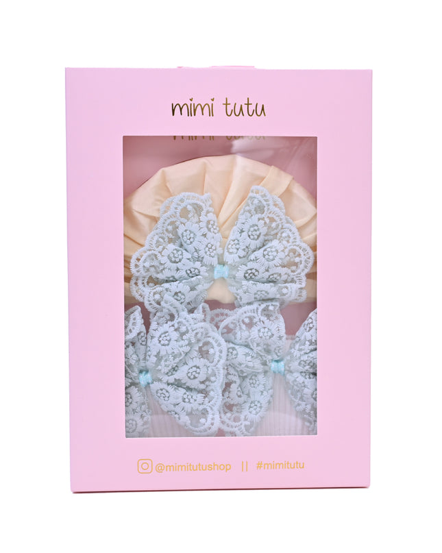kids atelier mimi tutu Lace Bow Hat & Sock Gift Set