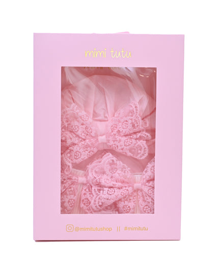 kids atelier mimi tutu Lace Bow Hat & Sock Gift Set