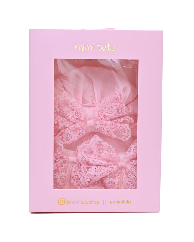kids atelier mimi tutu Lace Bow Hat & Sock Gift Set
