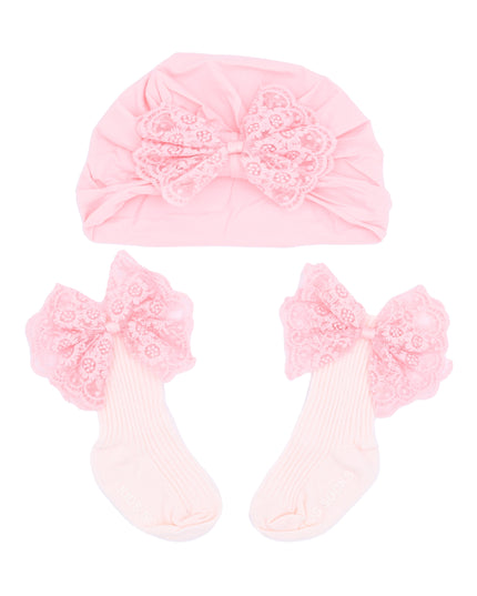 kids atelier mimi tutu Lace Bow Hat & Sock Gift Set