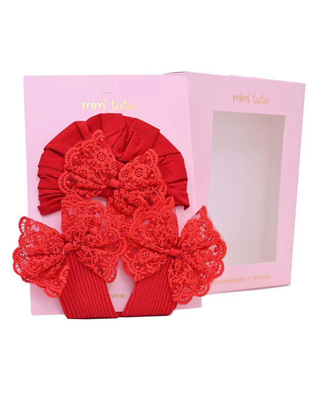 kids atelier mimi tutu Lace Bow Hat & Sock Gift Set