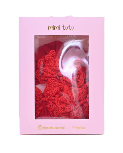 kids atelier mimi tutu Lace Bow Hat & Sock Gift Set