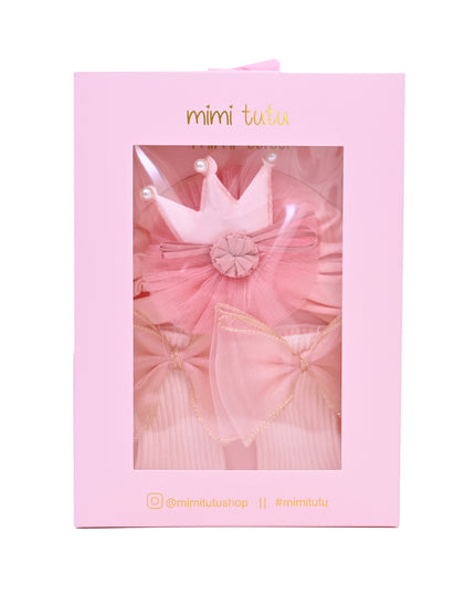 kids atelier mimi tutu Crown & Bow Baby Hat Gift Set