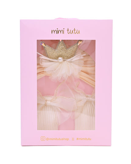 kids atelier mimi tutu Crown & Bow Baby Hat Gift Set