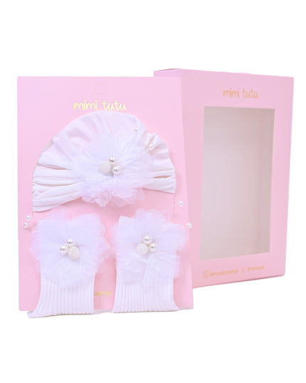 kids atelier mimi tutu Little Bloom Hat and Sock Gift Set