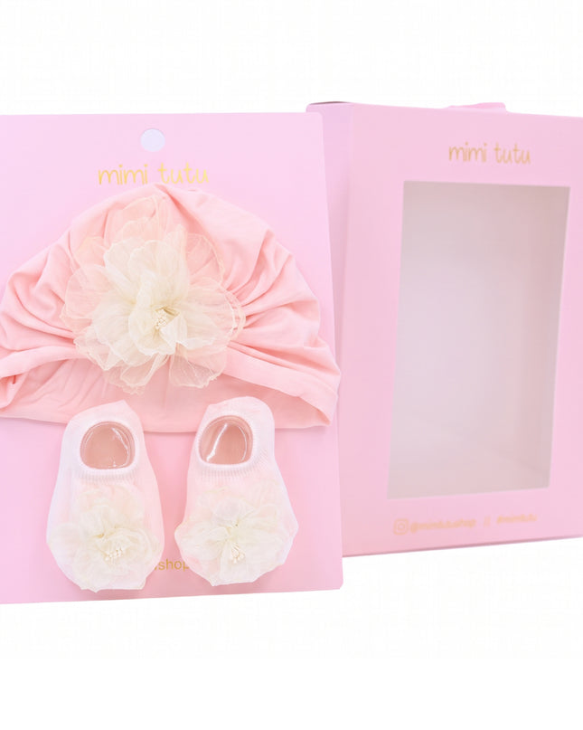 kids atelier mimi tutu Bow & Bloom Baby Hat Gift Set