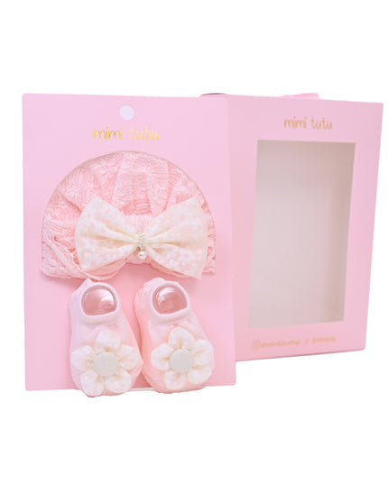 kids atelier mimi tutu Bow & Bloom Baby Hat Gift Set