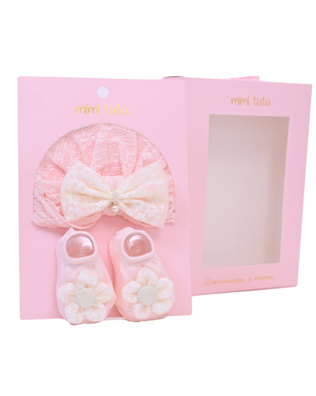 kids atelier mimi tutu Bow & Bloom Baby Hat Gift Set