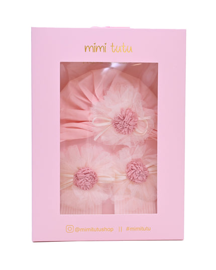 kids atelier mimi tutu Floral Turban Hat & Sock Set