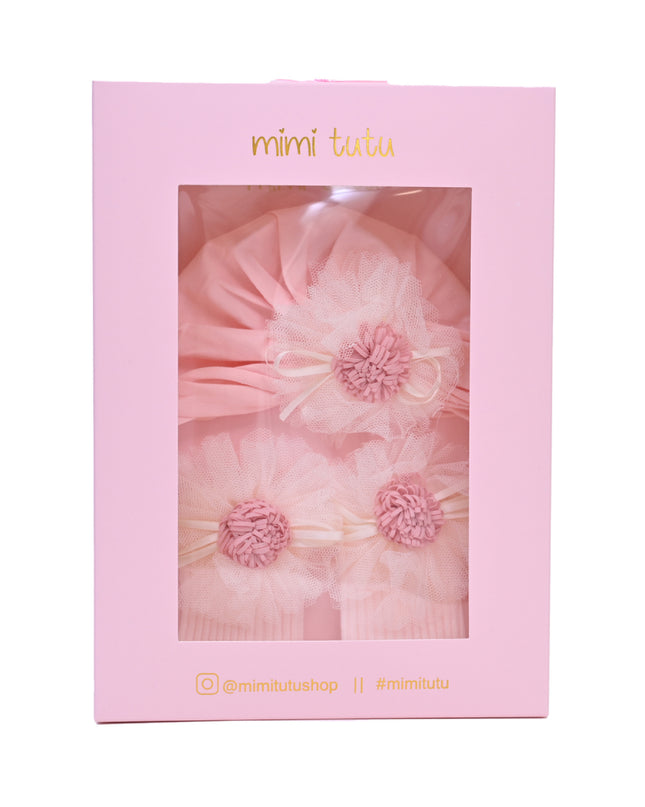 kids atelier mimi tutu Floral Turban Hat & Sock Set