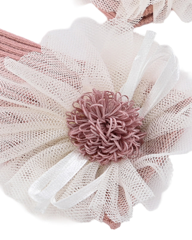 kids atelier mimi tutu Floral Turban Hat & Sock Set