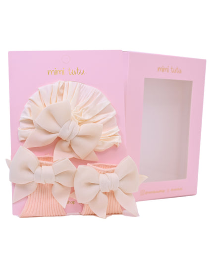 kids atelier mimi tutu Floral Turban Hat & Sock Set