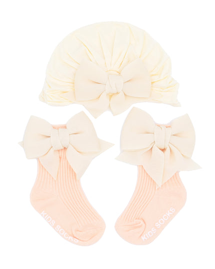 kids atelier mimi tutu Floral Turban Hat & Sock Set