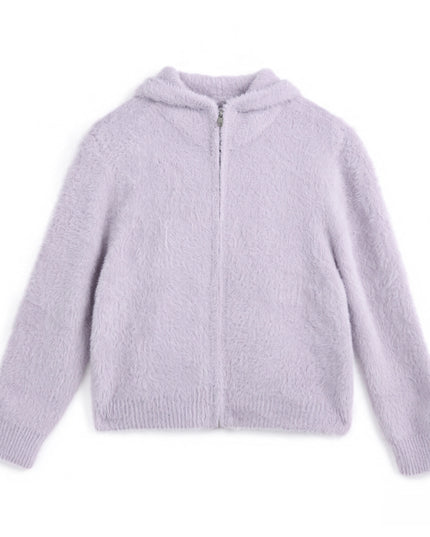 kids atelier mimi tutu Purple Bunny Ear Sweater