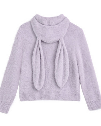 kids atelier mimi tutu Purple Bunny Ear Sweater