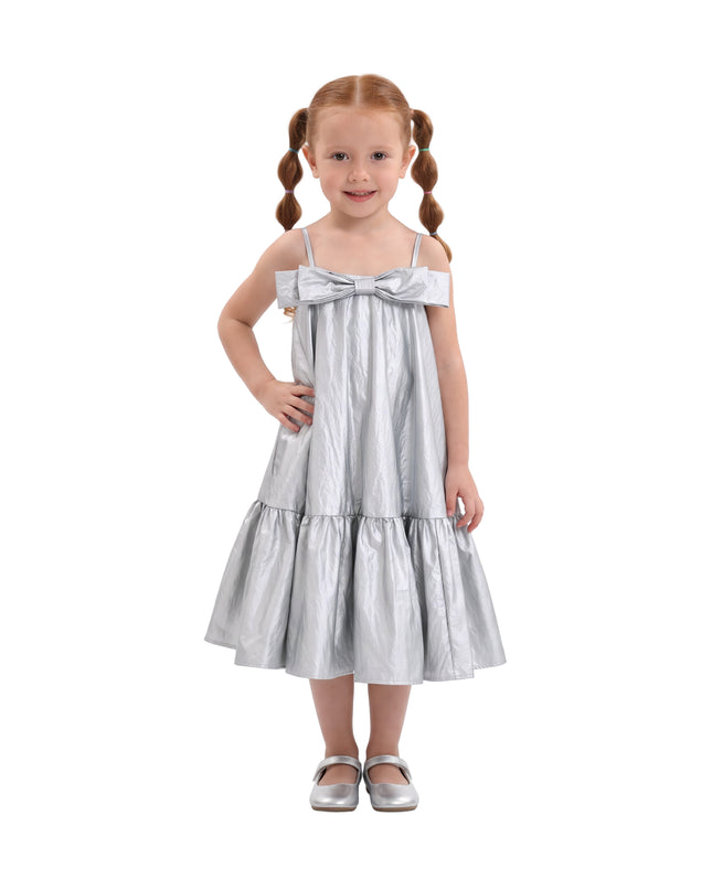 kids atelier mimi tutu Silver Celestelle Bow Party Dress