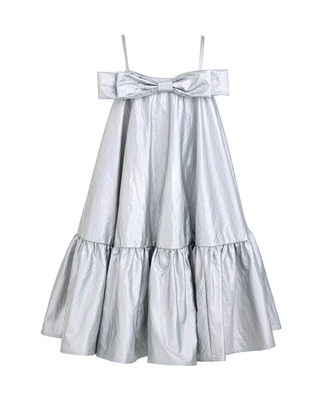 kids atelier mimi tutu Silver Celestelle Bow Party Dress