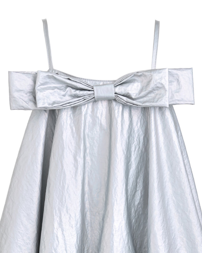 kids atelier mimi tutu Silver Celestelle Bow Party Dress