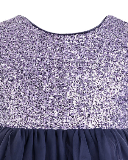 kids atelier mimi tutu Purple Romilda Sequin Tulle Dress