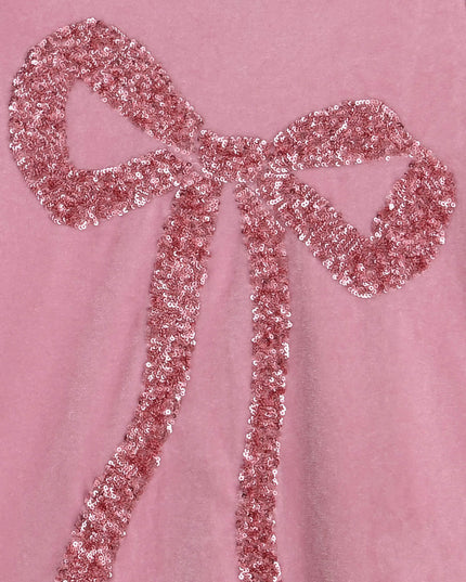 kids atelier mimi tutu Pink Cosette Velvet Bow Dress