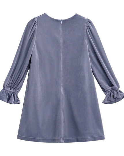 kids atelier mimi tutu Lavender Cosette Velvet Bow Dress