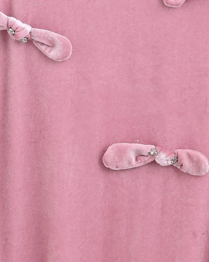 kids atelier mimi tutu Pink Nella Velvet Bow Dress