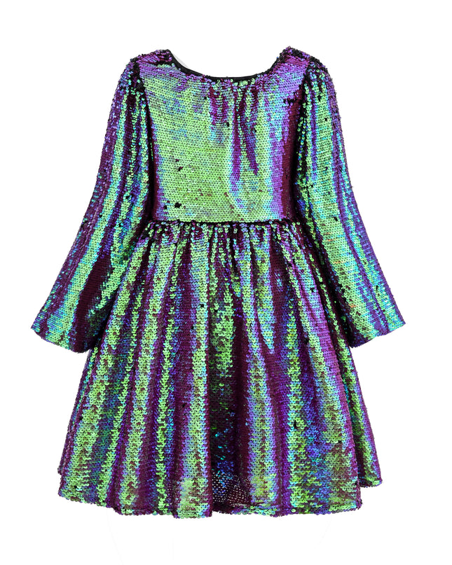 kids atelier mimi tutu Emerald Iridescent Sequin Dress