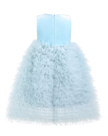 kids atelier mimi tutu Blue Claribel Sequin Tulle Dress