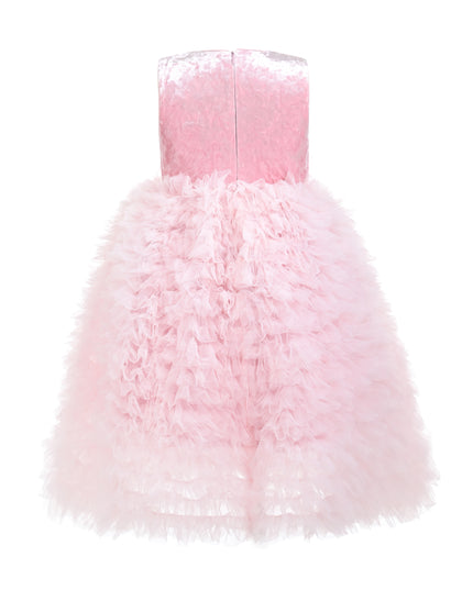 kids atelier mimi tutu Pink Claribel Sequin Tulle Dress