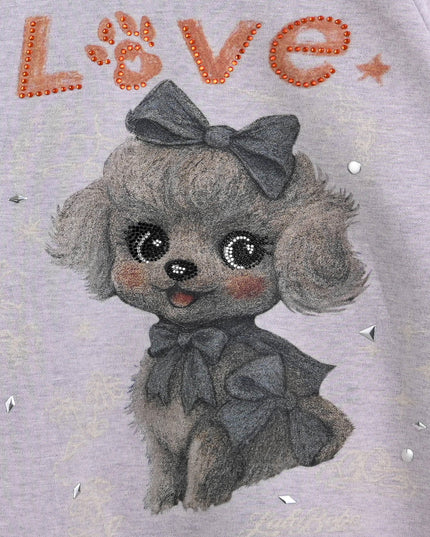 kids atelier mimi tutu Purple Love Poodle Sweatshirt