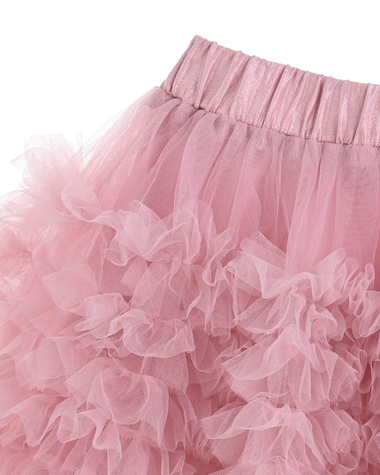 kids atelier mimi tutu Pink Felicia Hooded Tulle Skirt Set